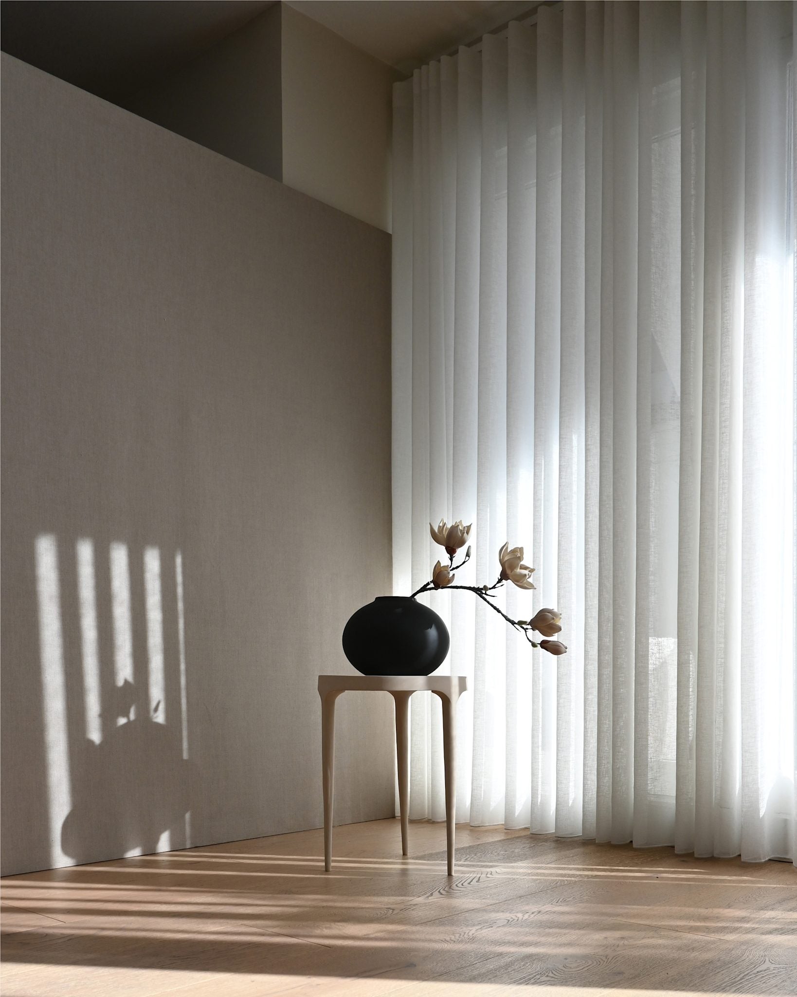 Sunao Vase Fat, Mini - Black