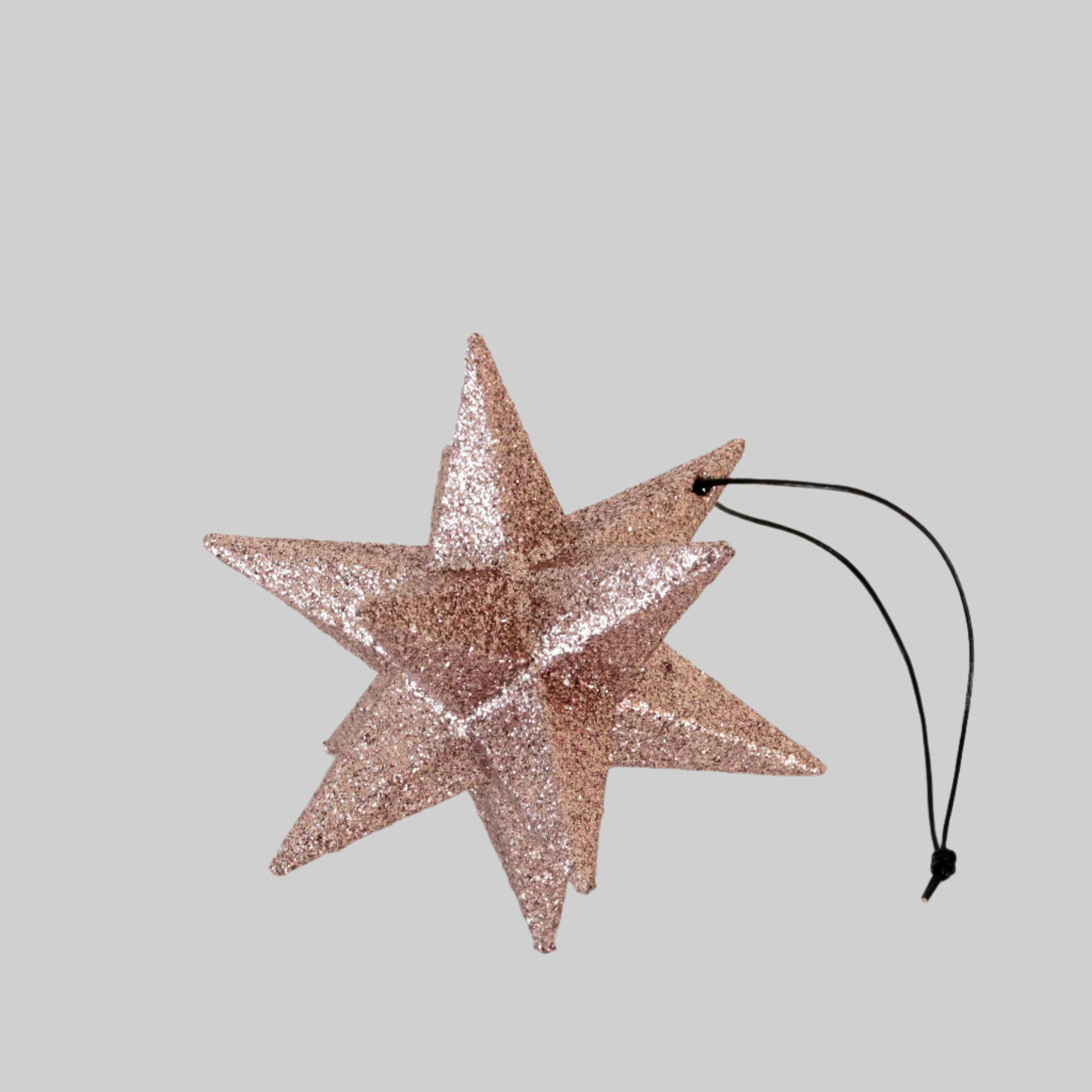 Holiday Ornament - Polygon star, rose gold. (box of 4)