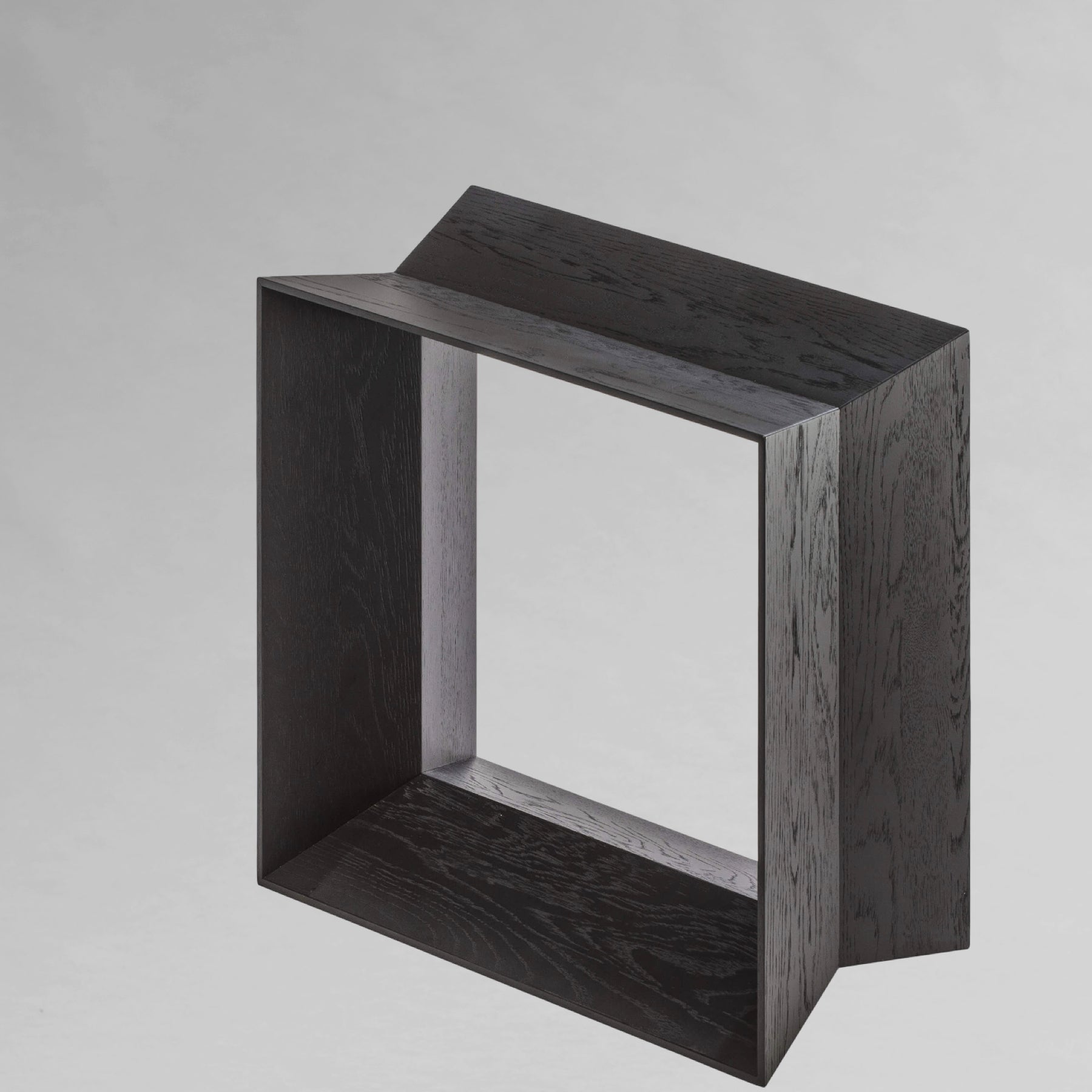 REFLEX Stool - Black Matte Lacquer Solid Oak