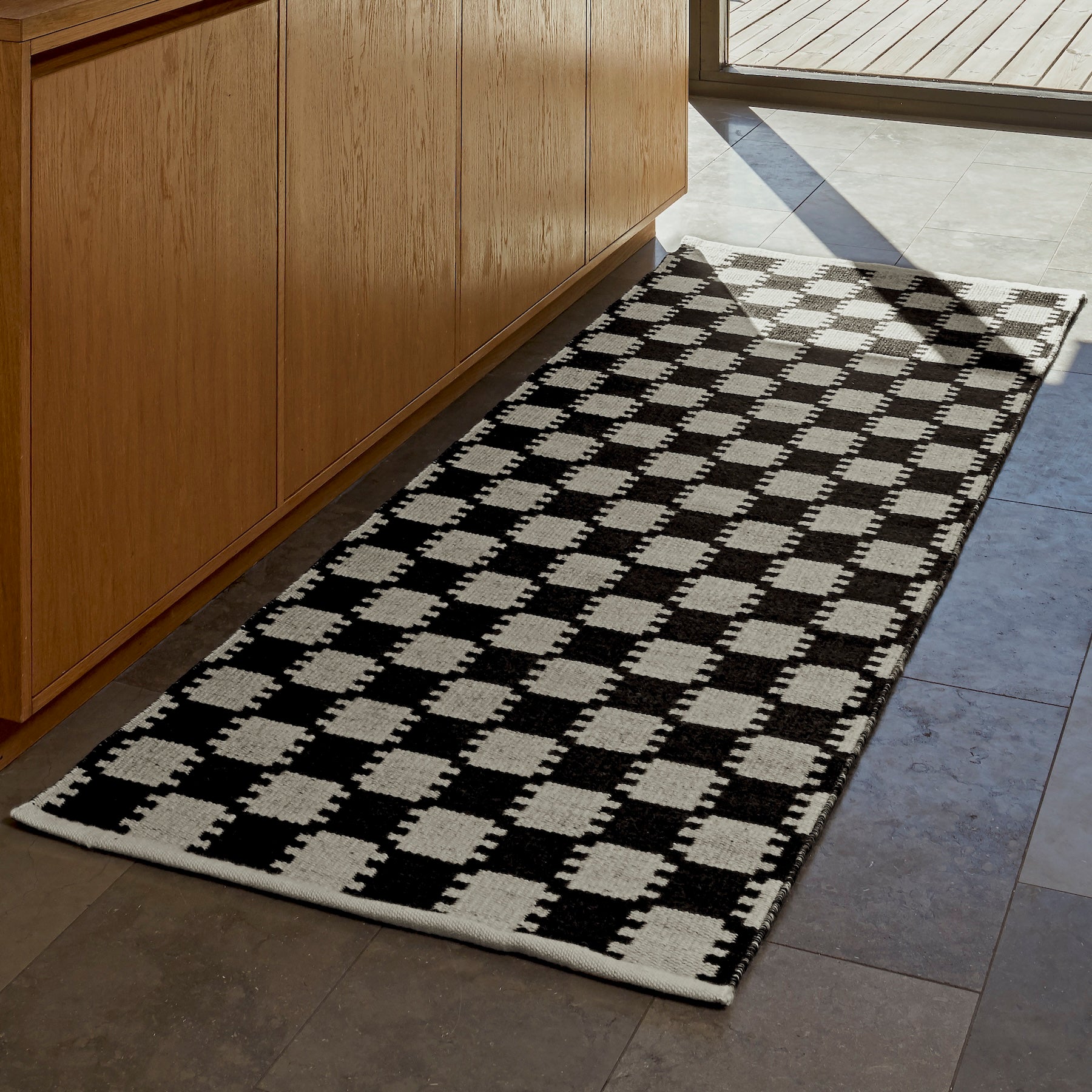 Vibeke Klint Rug VK-5, Black/Off-White, Runner 2.5' x 8'