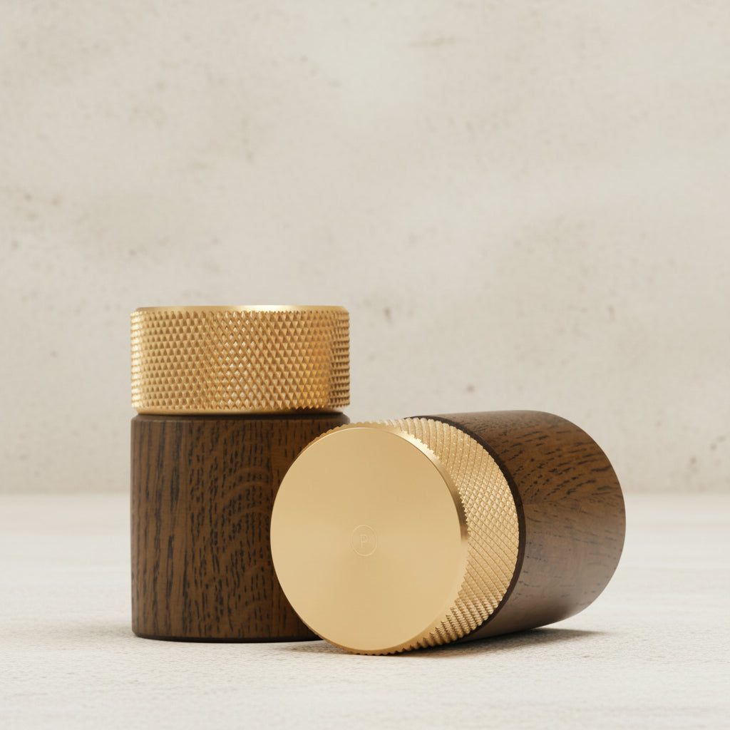 SINA salt & pepper mill set - dark ash/brass