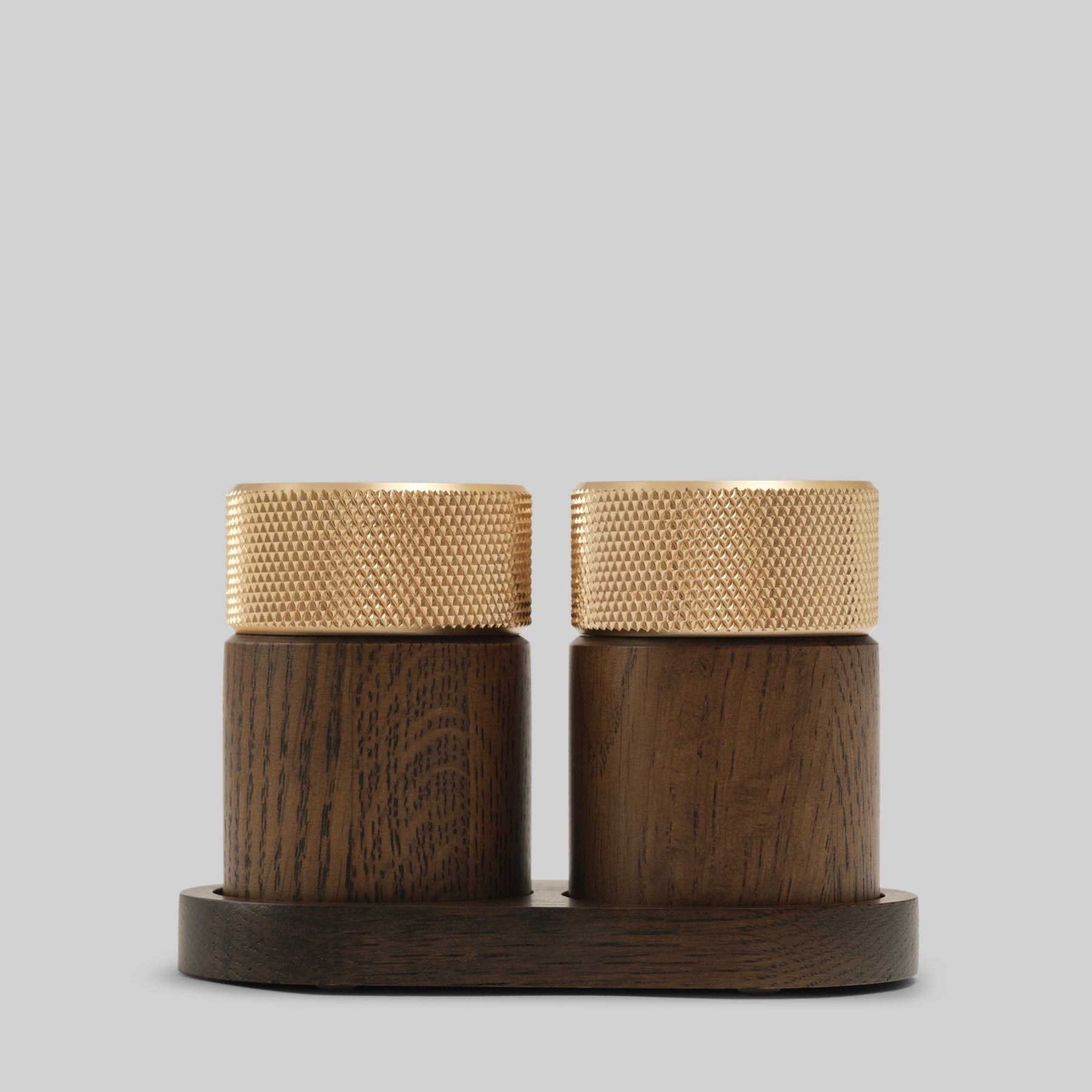 SINA salt & pepper mill set - dark ash/brass