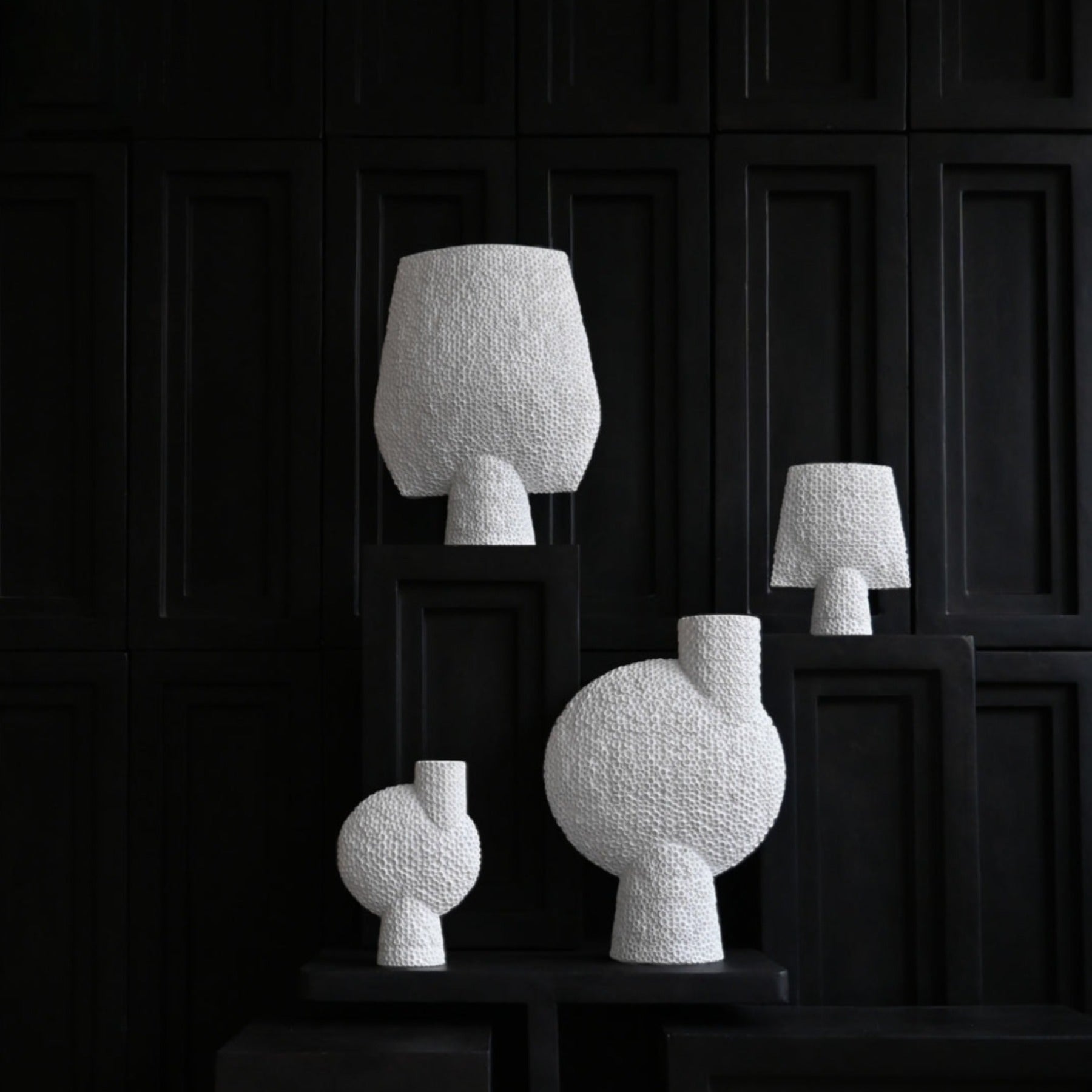 Sphere Vase Square, Shisen, Mini - Bone White