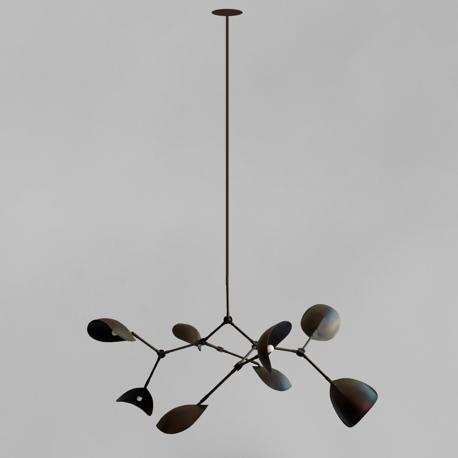 Stingray Chandelier - Burned Black with Rods*