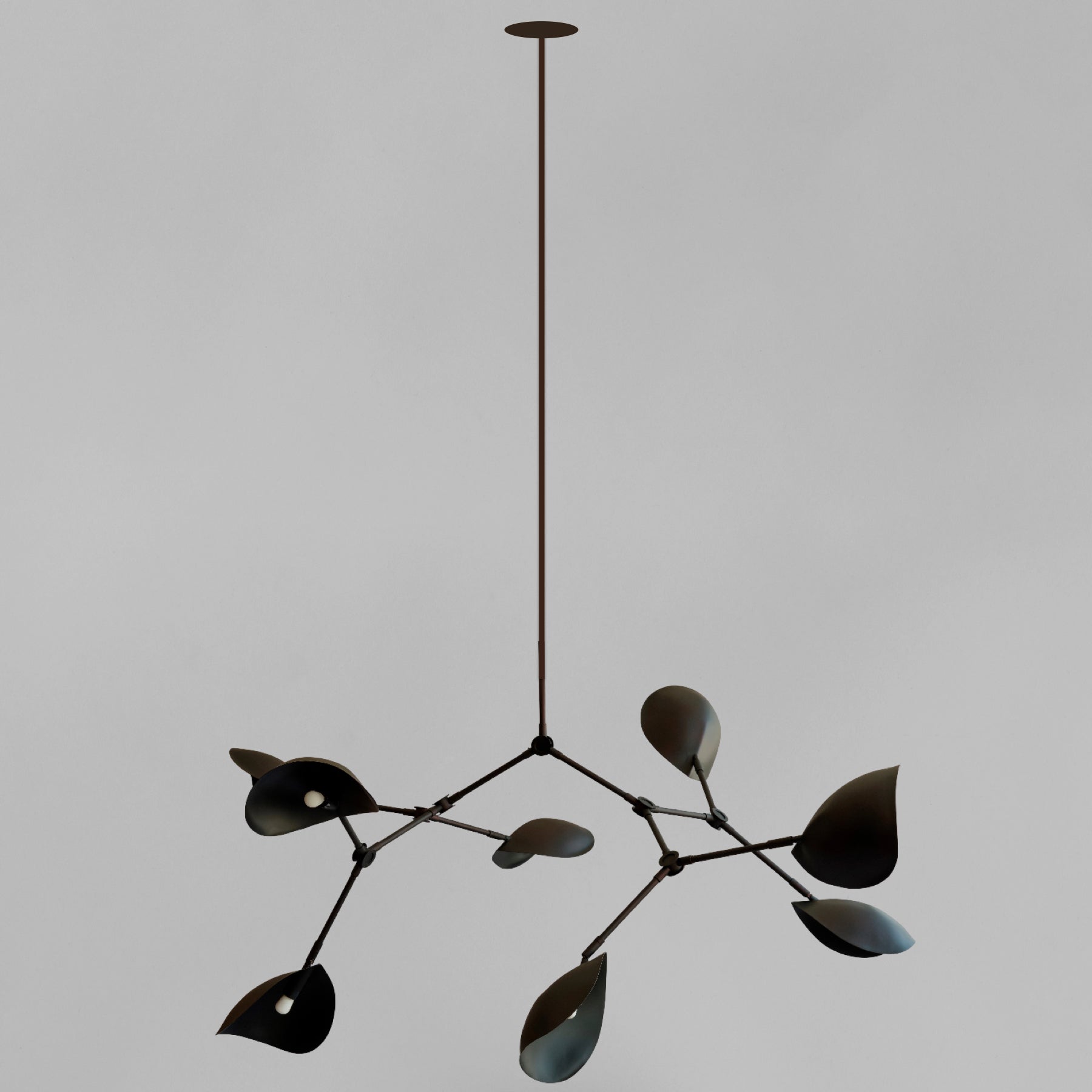 Stingray Chandelier - Burned Black with Rods*