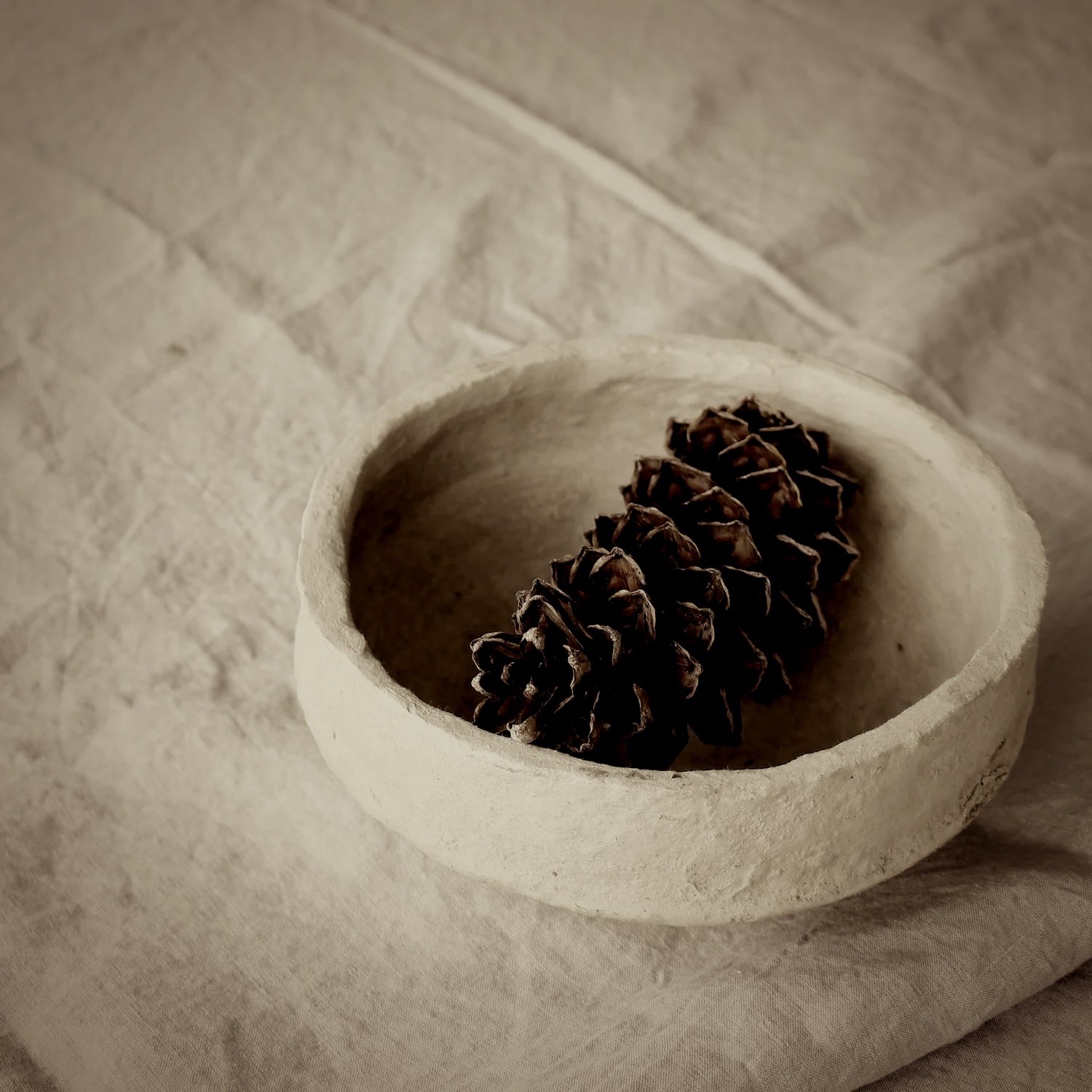 SUSTAIN Sculptural Bowl - medium, sand