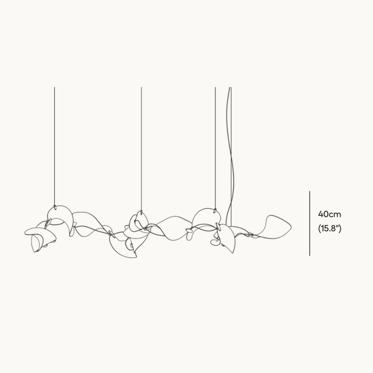 Dune 12 Curve Chandelier - 5 Finish Options
