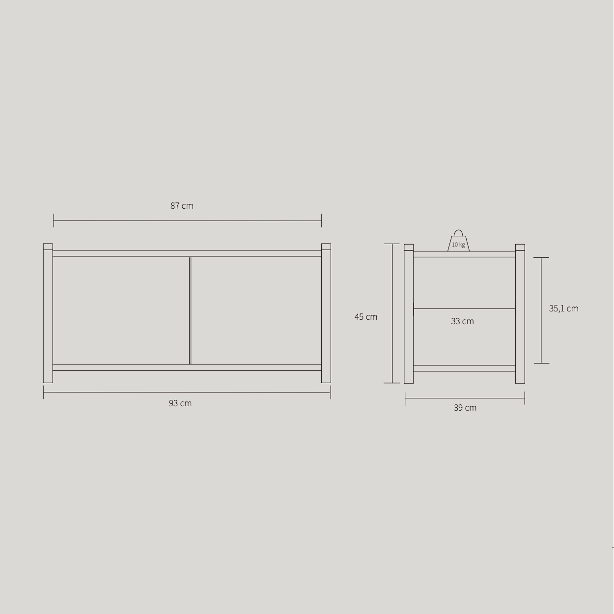 Sceene bookcase/cabinet G - light oak