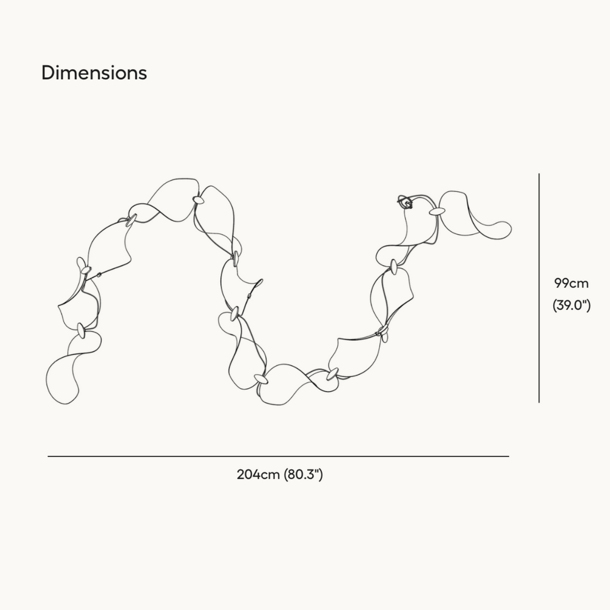 Dune 12 Curve Chandelier - 5 Finish Options