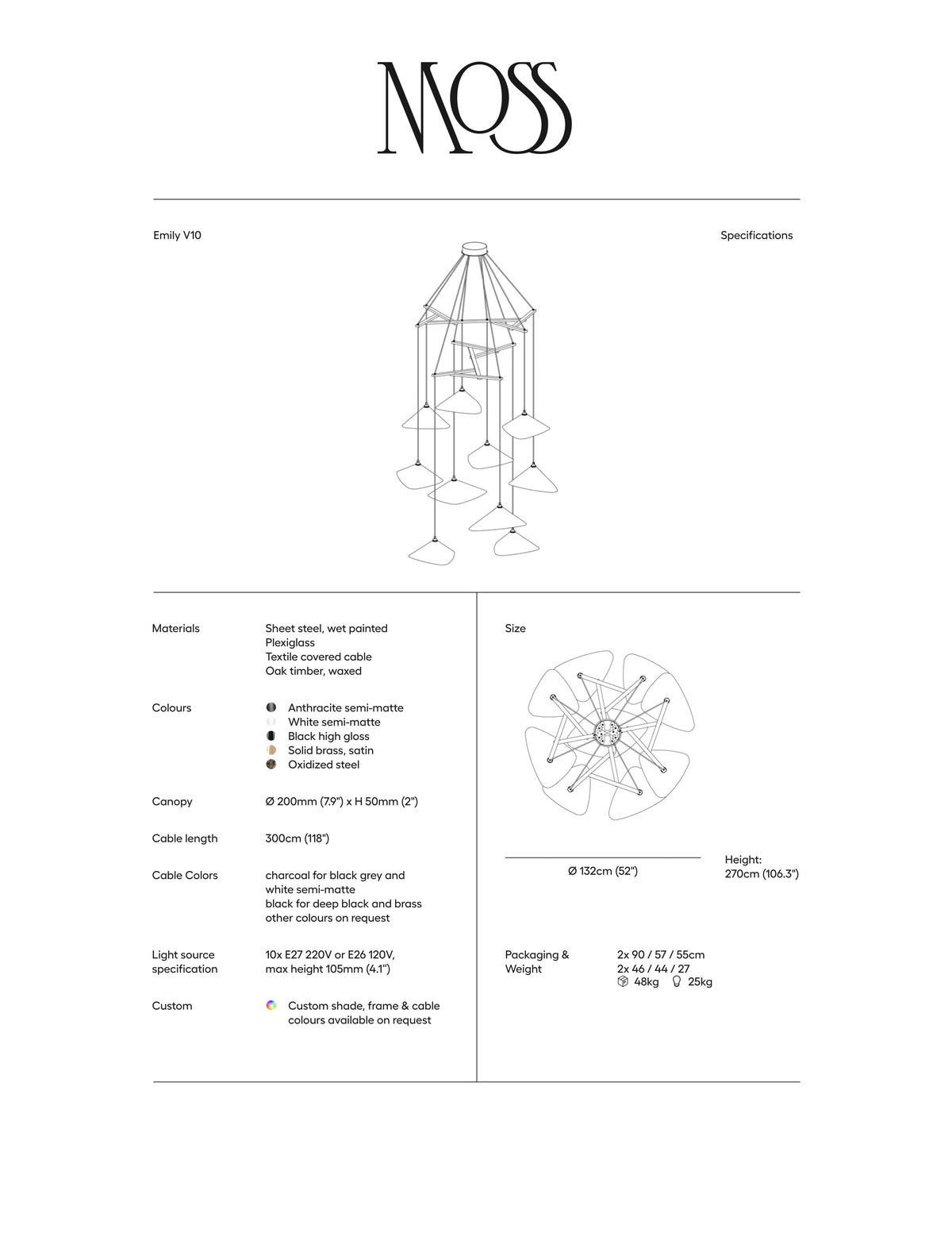 Emily Chandelier, V10 - 7 Finish Options *Made-to-order