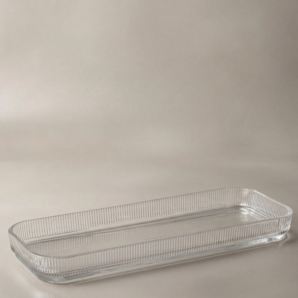 Pilastro serving dish L 36 cm clear