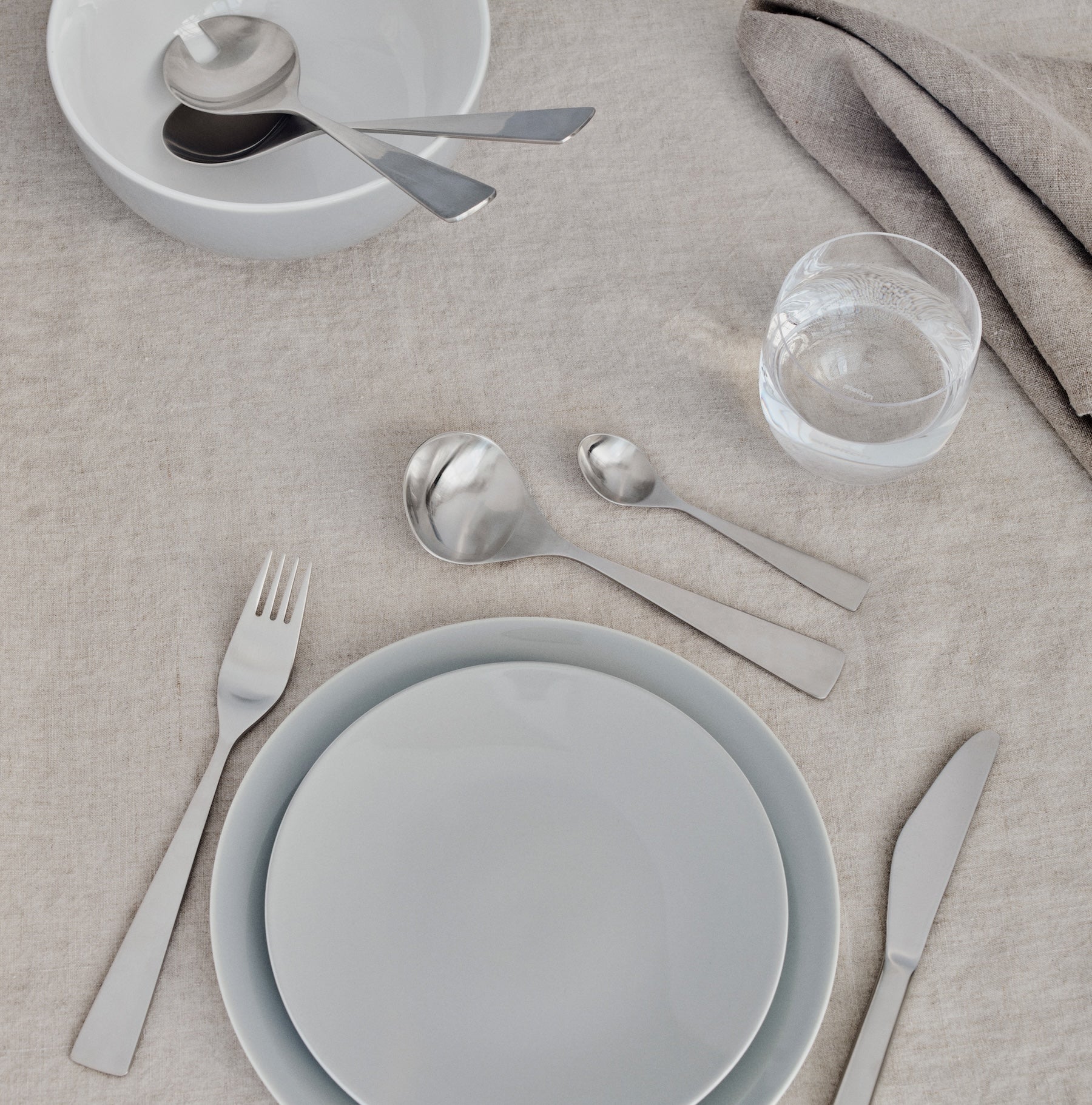 Maya serving set steel - 2 pc.