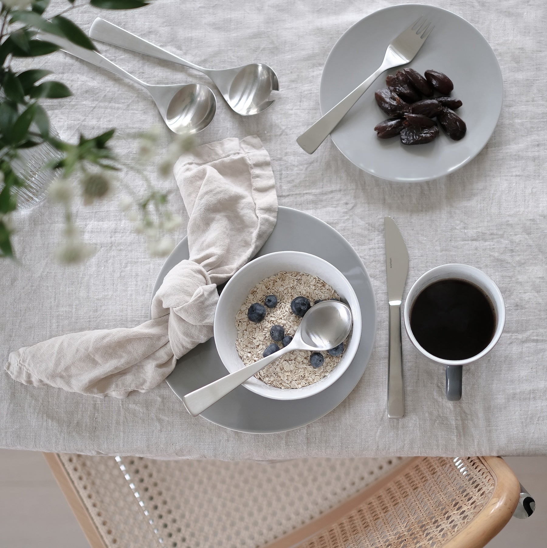 Maya serving set steel - 2 pc.