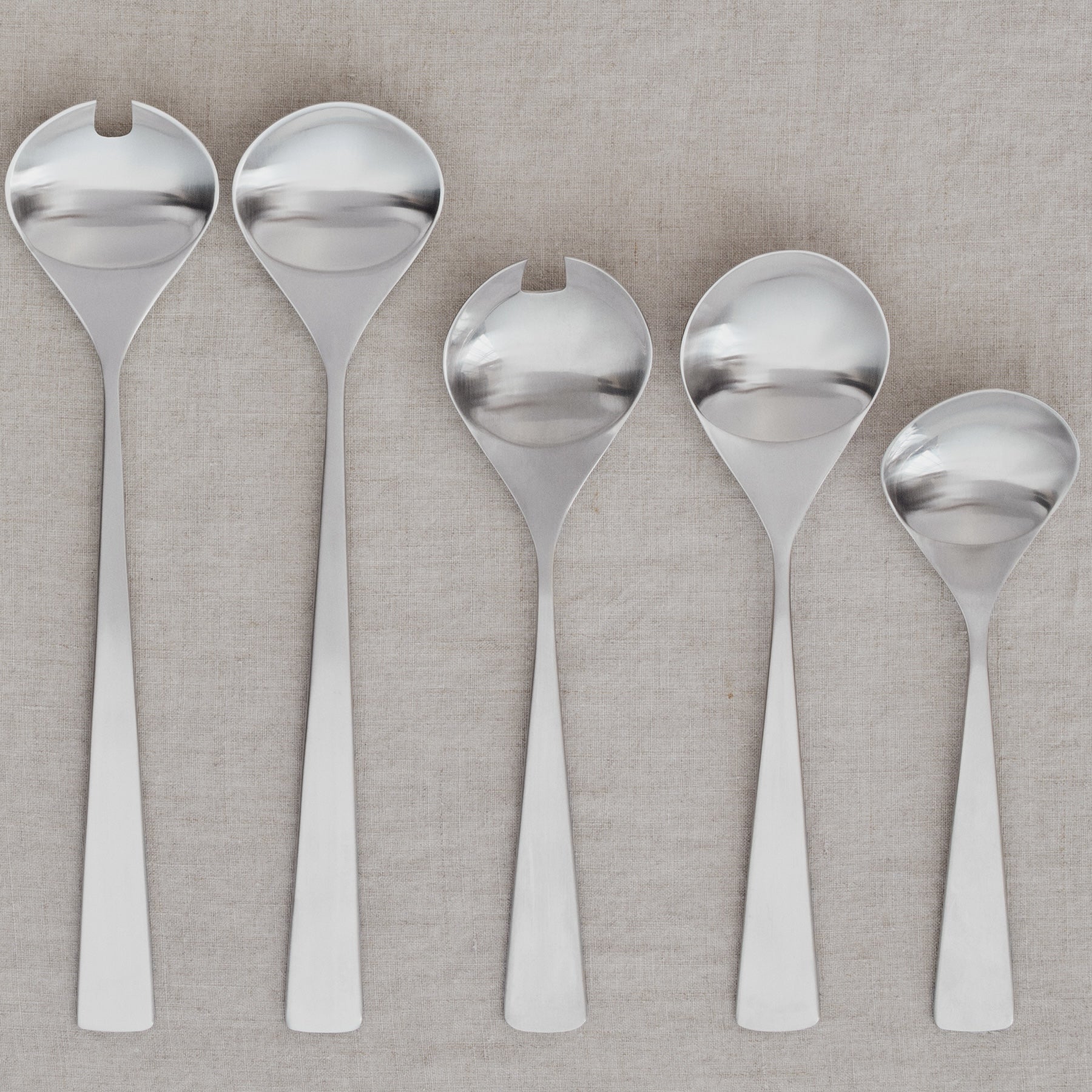 Maya serving set steel - 2 pc.