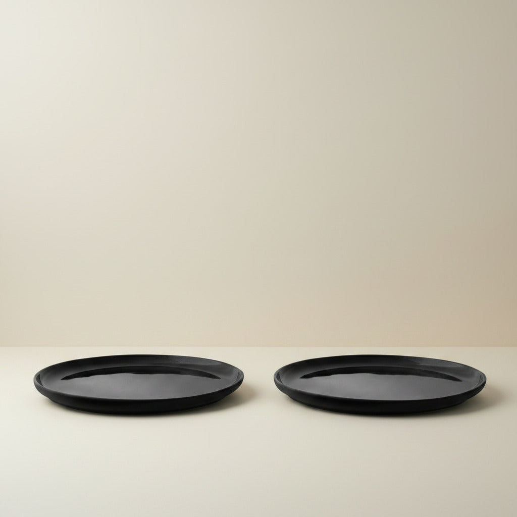 Theo plate, Black - set of 2