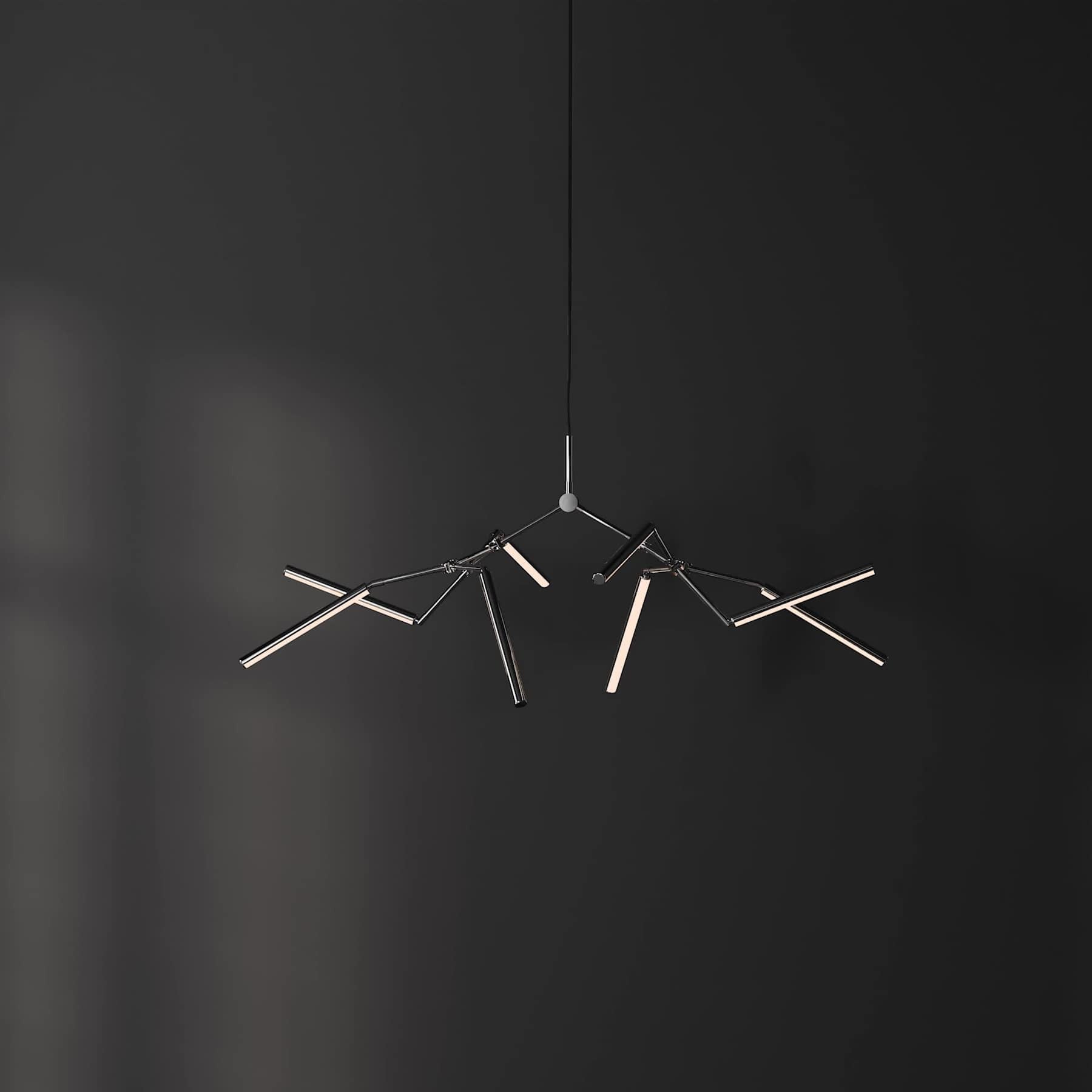 Stick Chandelier, Mini - Chrome