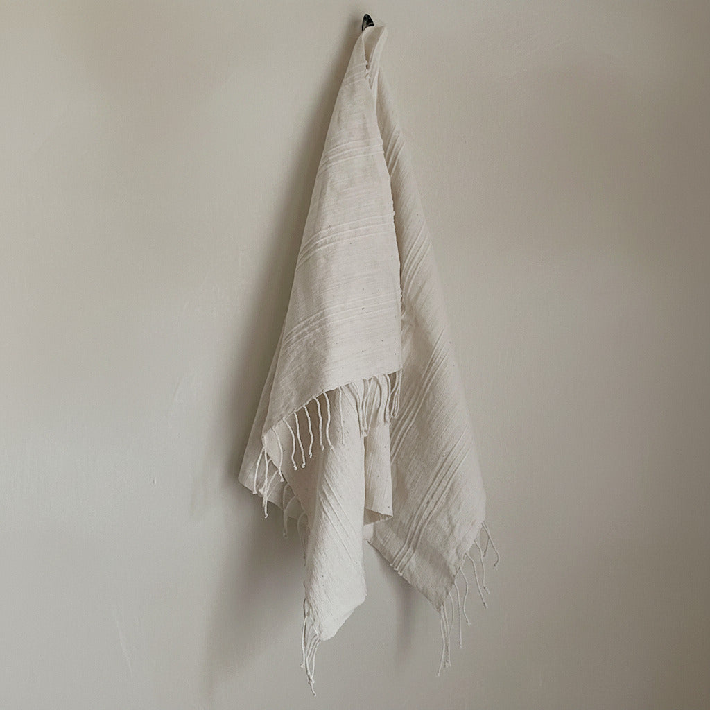 Tihku Towel Collection | All White - Hand Woven
