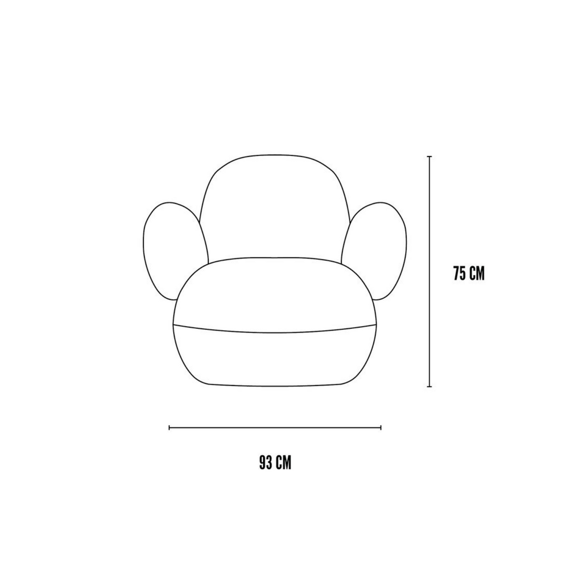 Toe Armchair, Flat - Rust