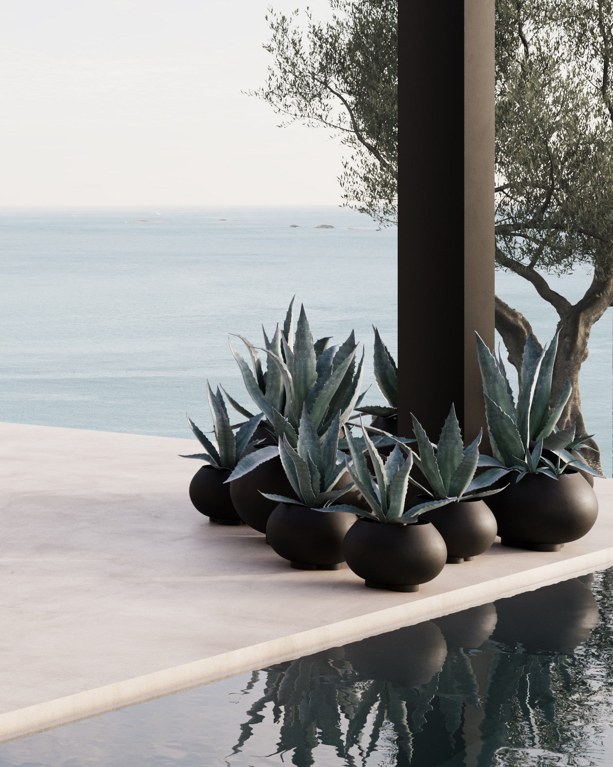 Urchin Plant Pot, Medio - Coffee - 101 CPH