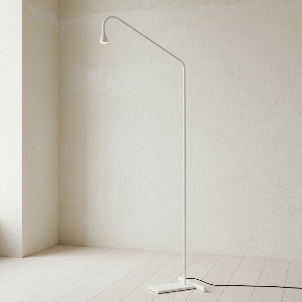 Austere Floor Lamp - Matte White, In-stock