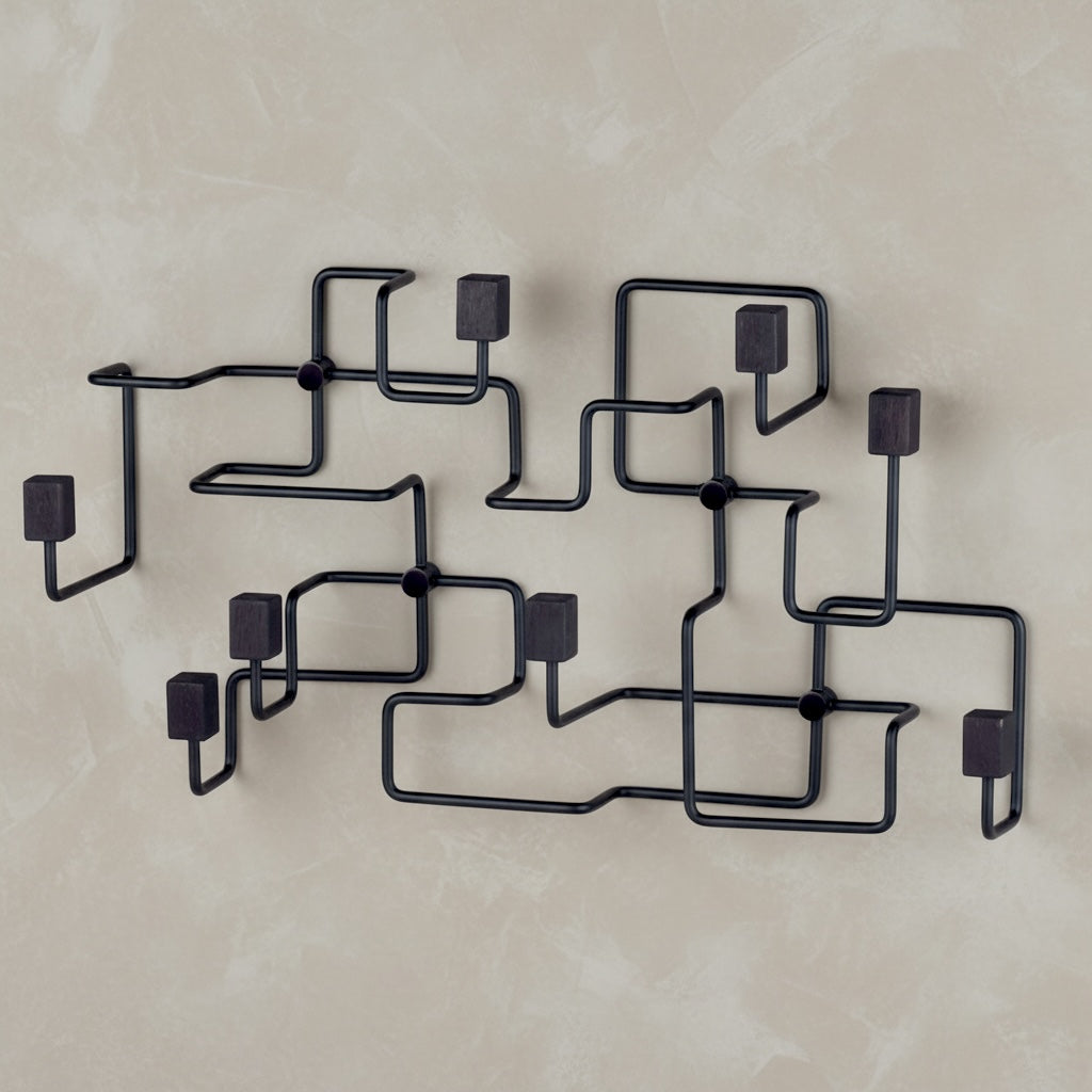 UNDERGROUND coat rack black oak/black