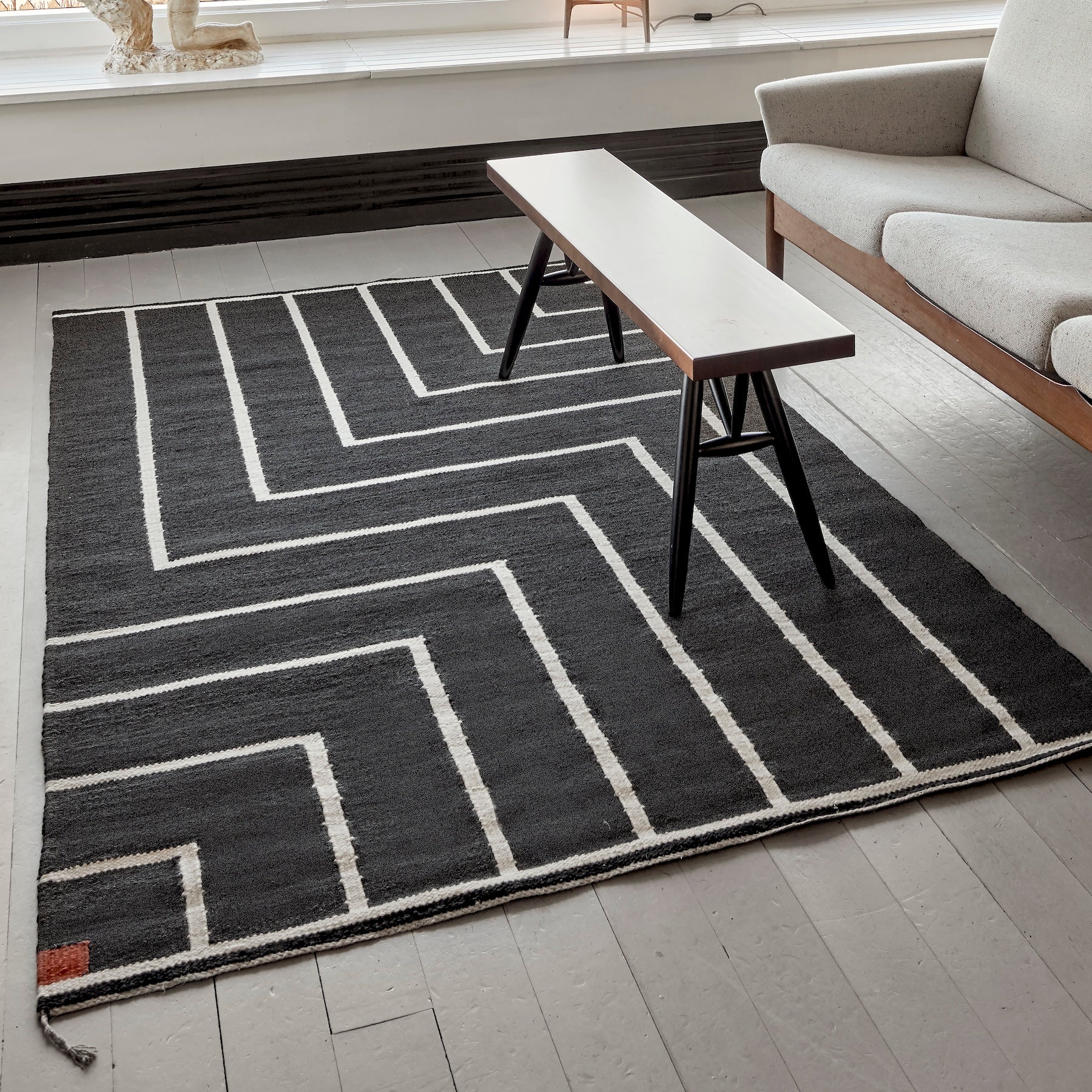 Vibeke Klint Rug VK-1, Black - 3 Standard Sizes