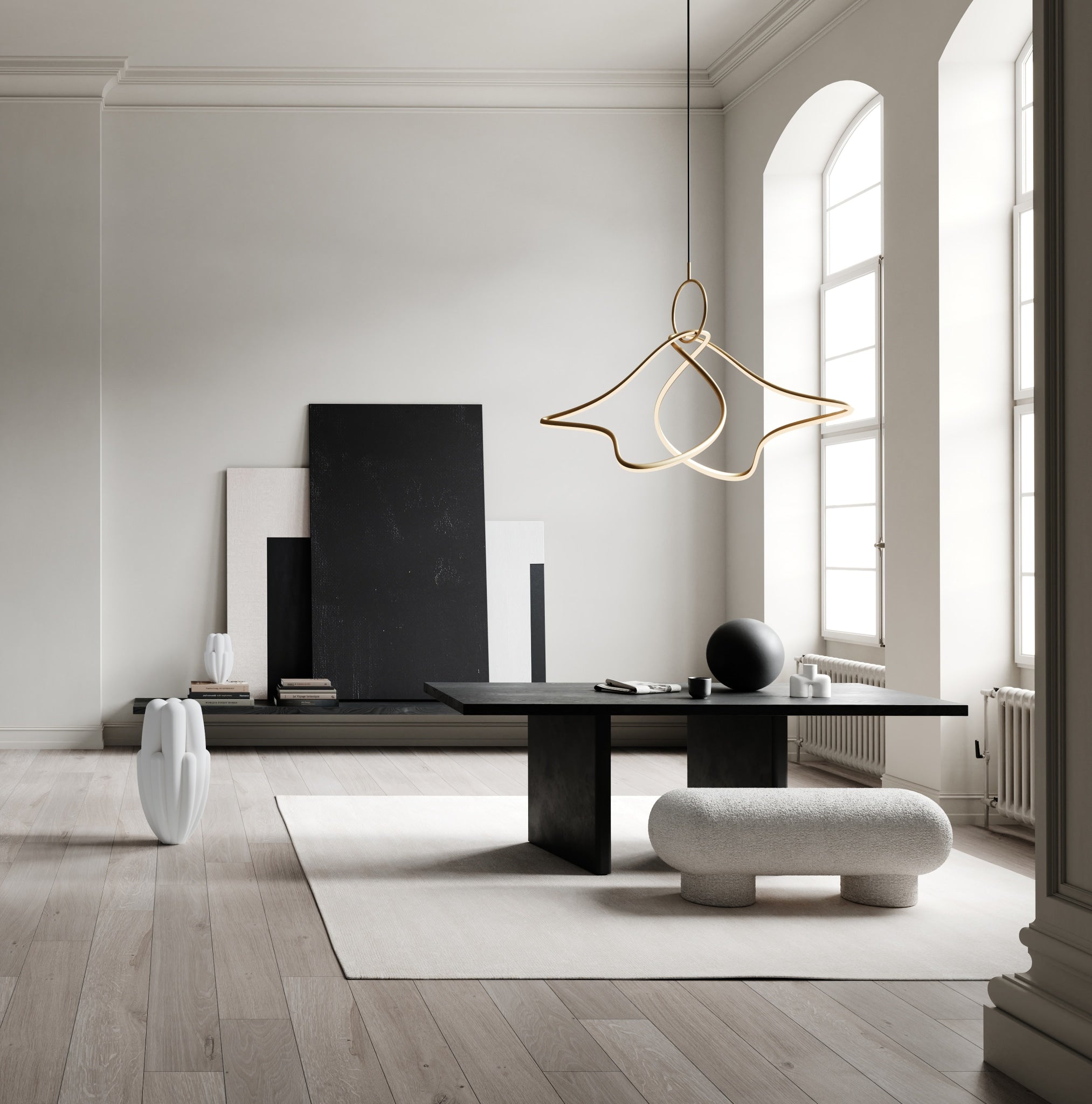 Kumo Chandelier, Big - Brass