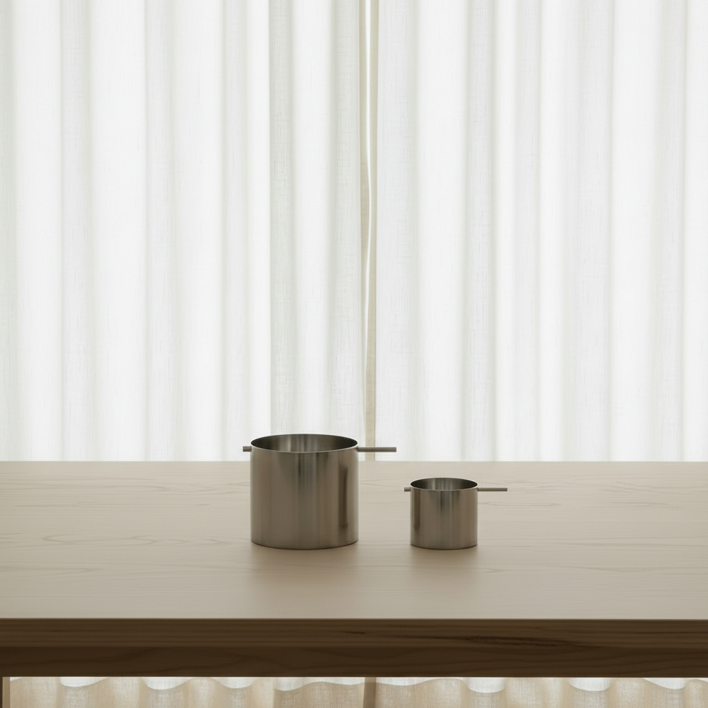 AJ Ashtray Large & Small — 1:1 Scale Comparison