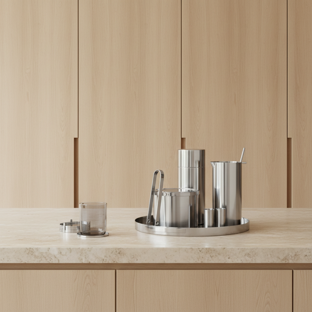 AJ Cylinda Barware — Kitchen Island Scene