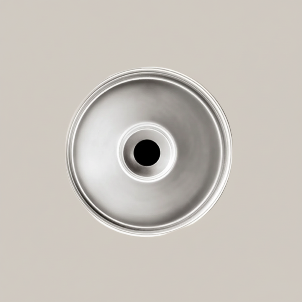 AJ Pepper Mill – Down View on Beige-Grey Background