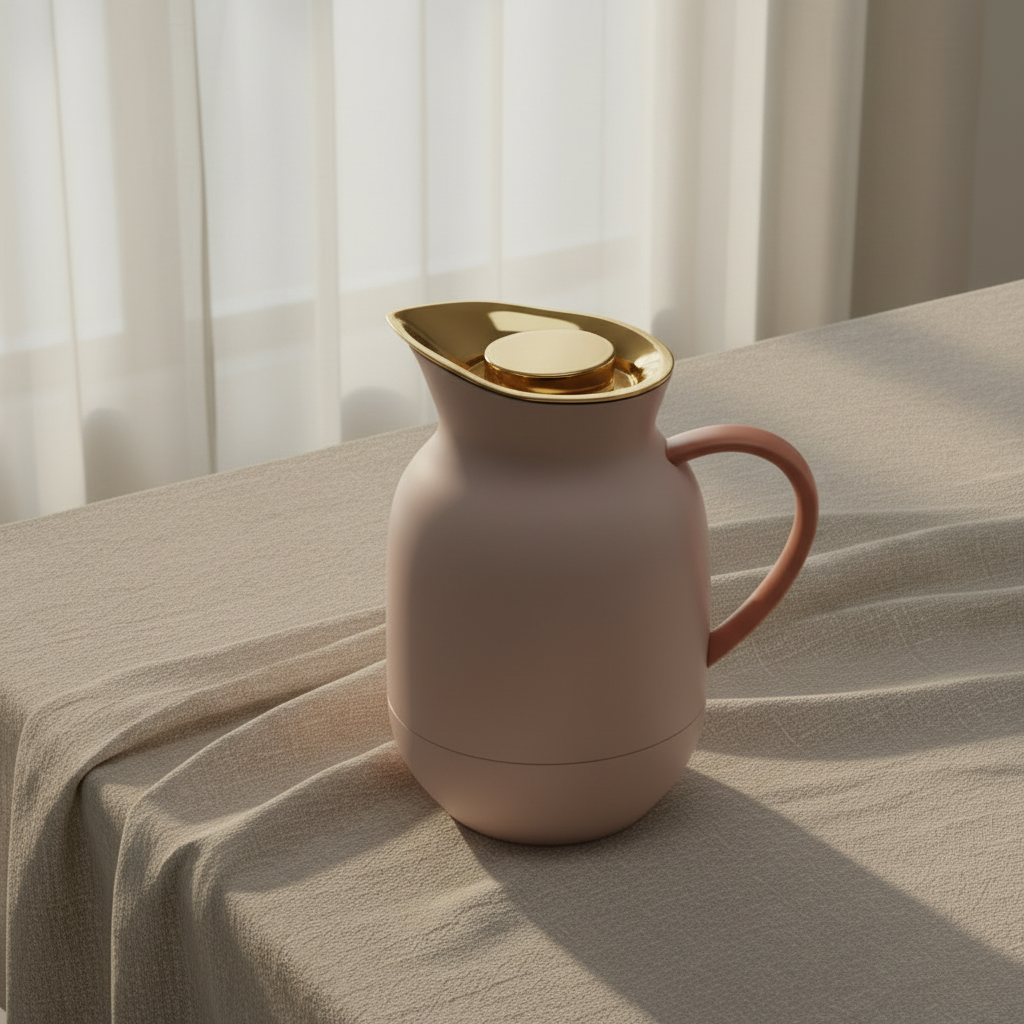 Amphora Coffee Jug — Zoomed 3/4 Down View