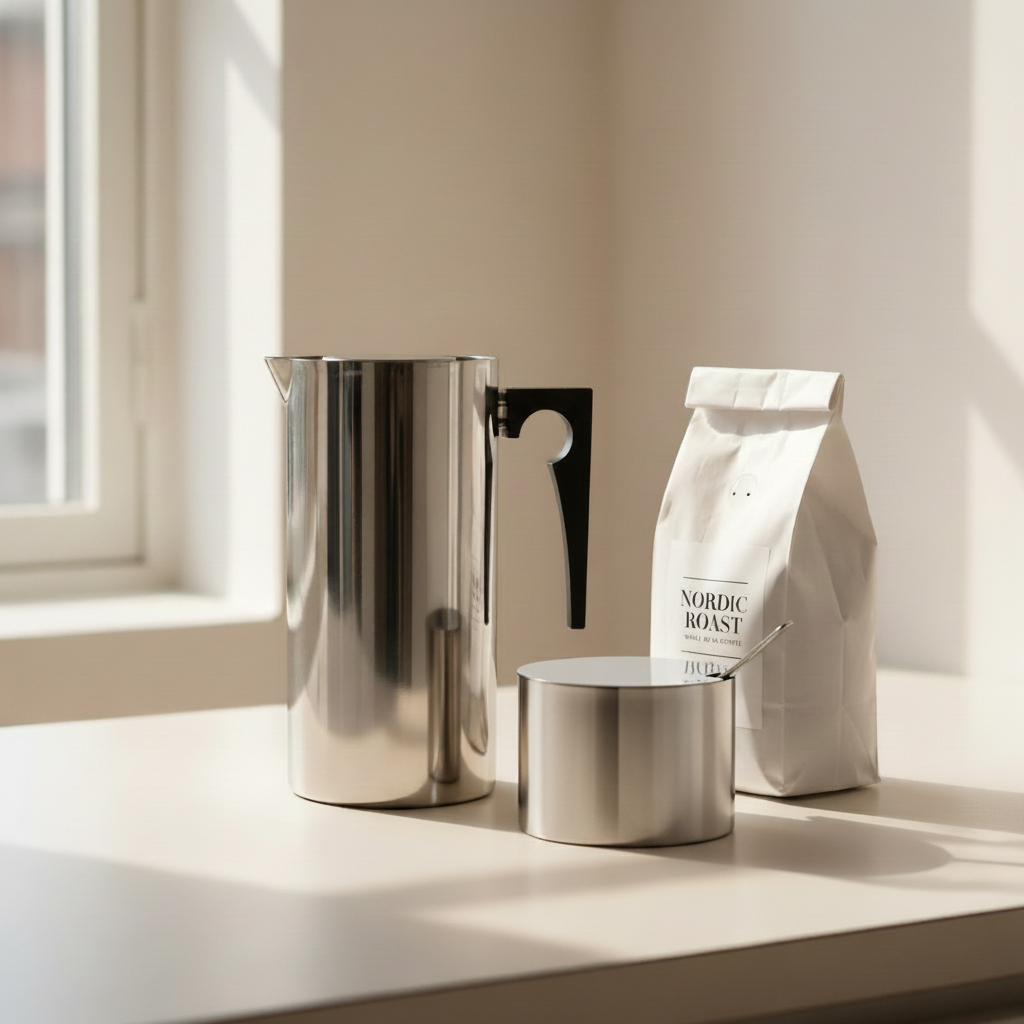 Arne Jacobsen Sugar Bowl on Counter