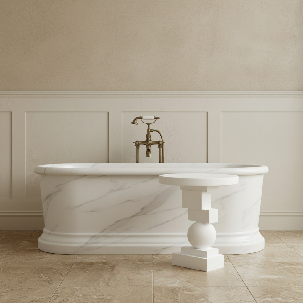 Artist Side Table — Elegant Panelled Bathroom