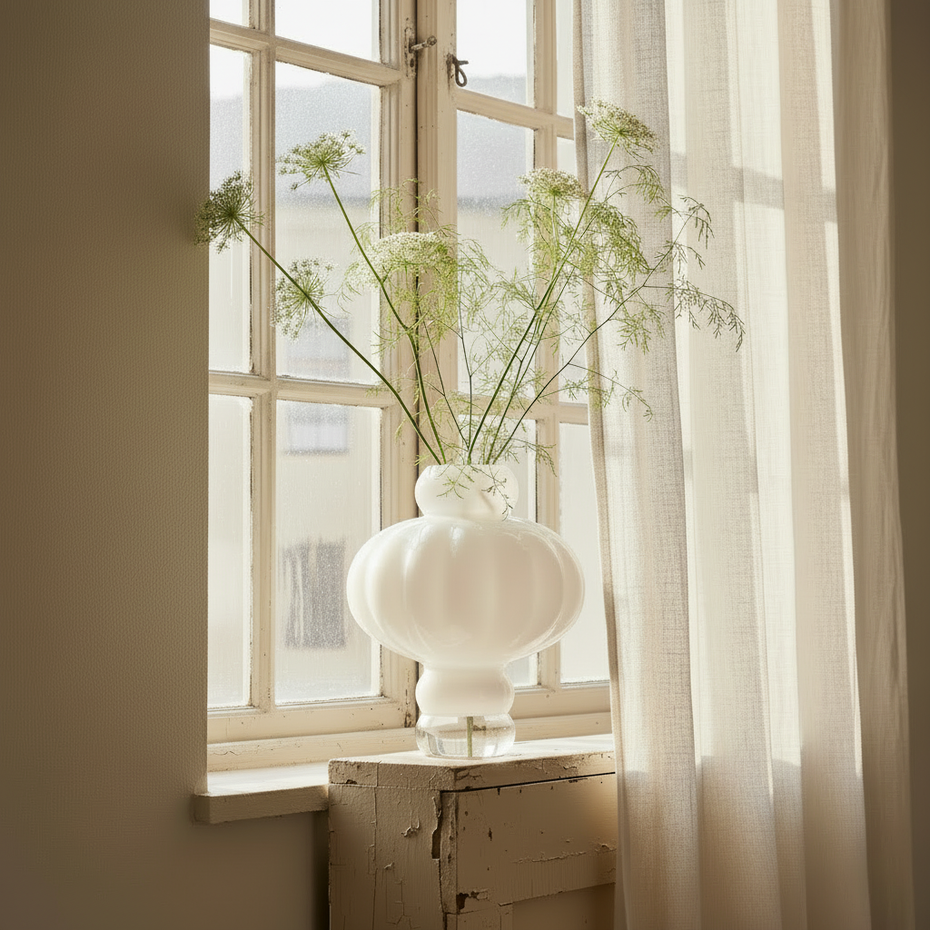 Balloon Vase 02 – Queen Anne's Lace & Greenery
