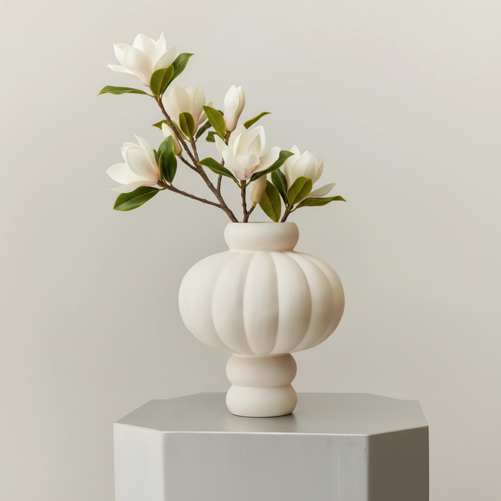 Balloon Vase 08 with Magnolia Branches