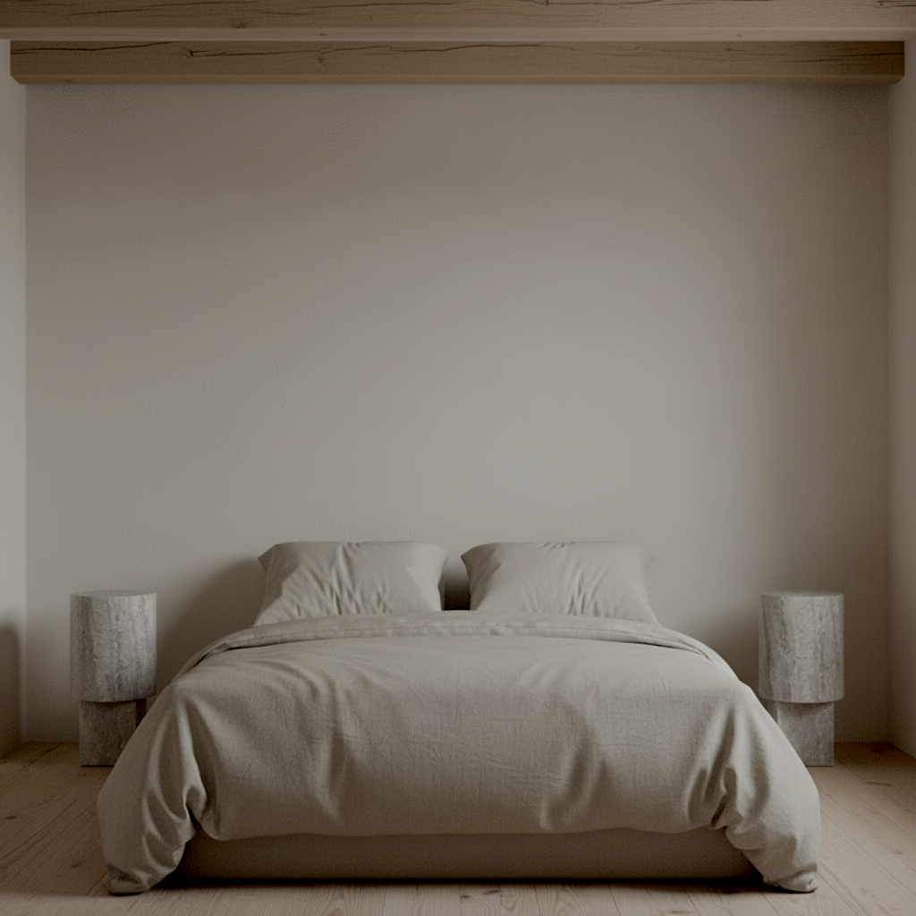 Column Table - Silver Travertine