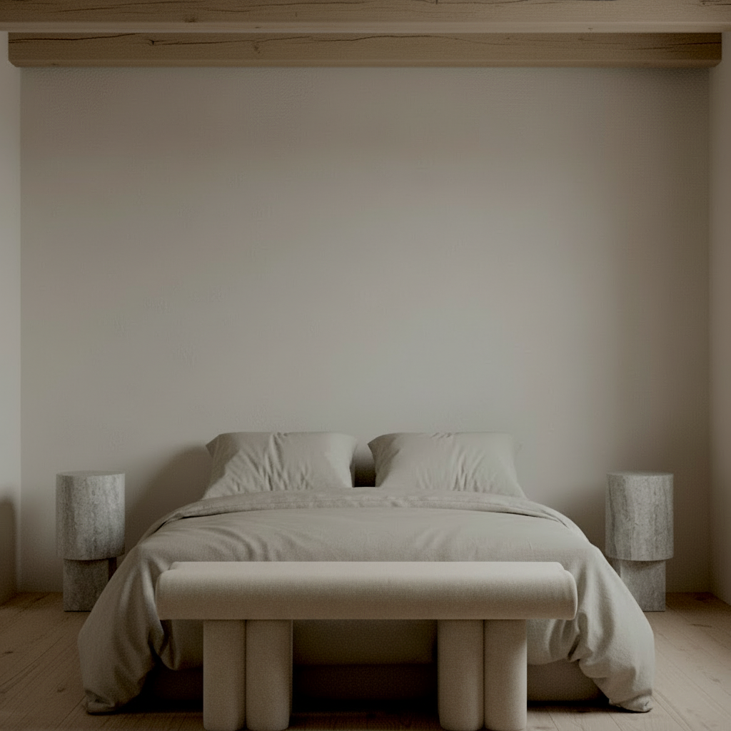 Bedroom with Hiro Bench