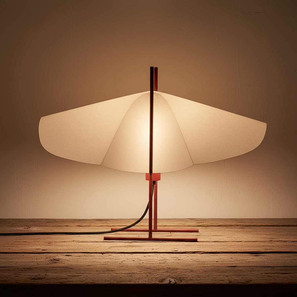 Beige limewash background with illuminated lamp on barnboard