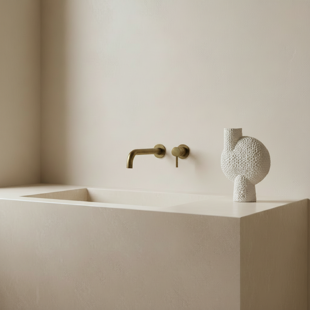 Bone White Vase Bathroom Wide