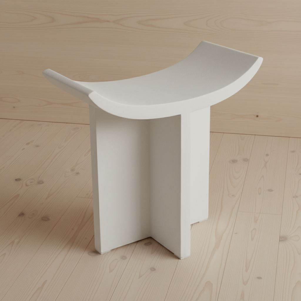 Brutus Stool - Bone White
