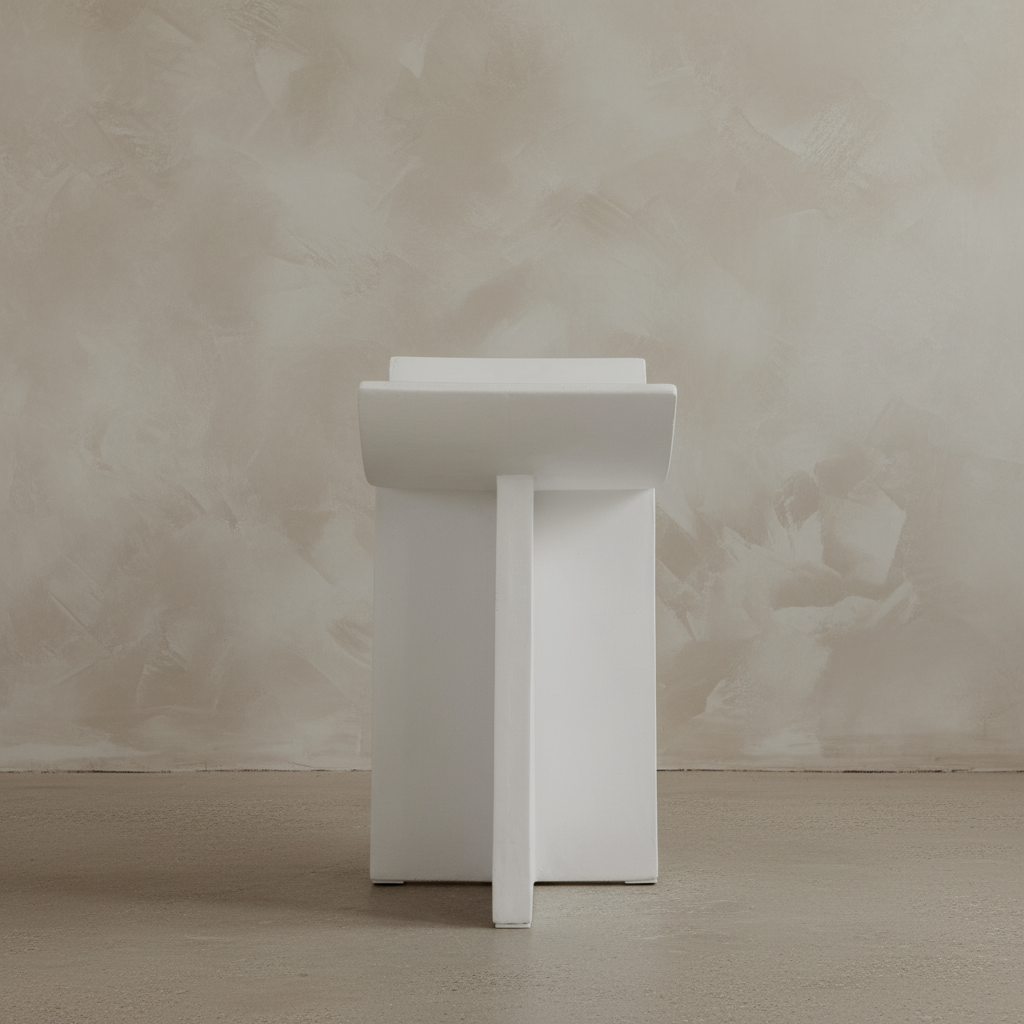 Brutus Stool - Bone White