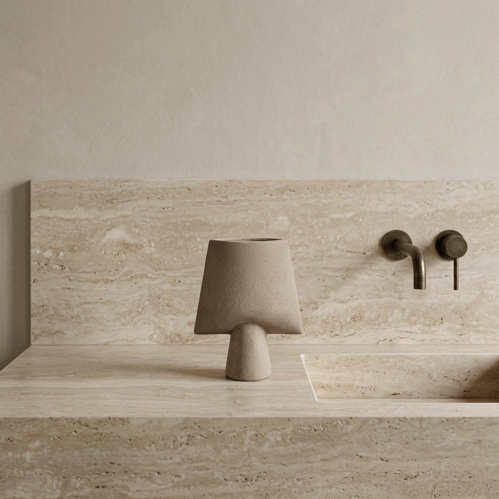 Sphere Vase Square, Mini - Taupe