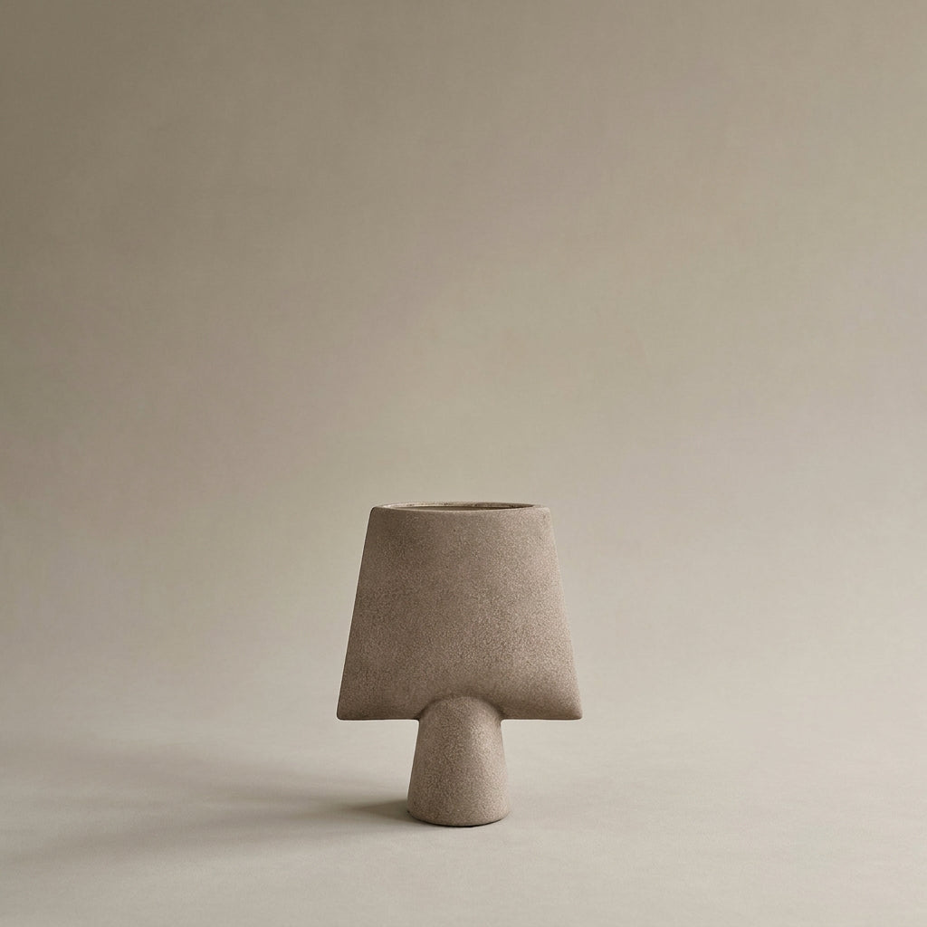 Sphere Vase Square, Mini - Taupe