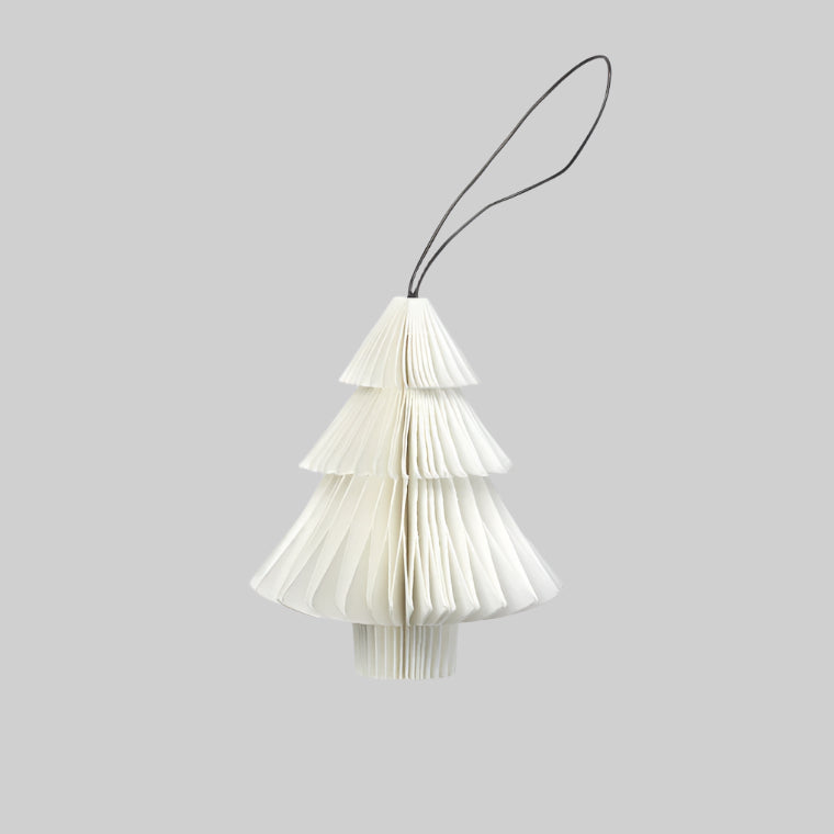 SUSTAIN folding ornament, tree white. (box of 6)
