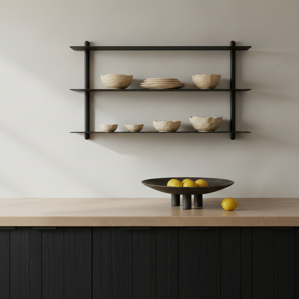 Close-up of Duck Plate with lemons and Nivo Shelf