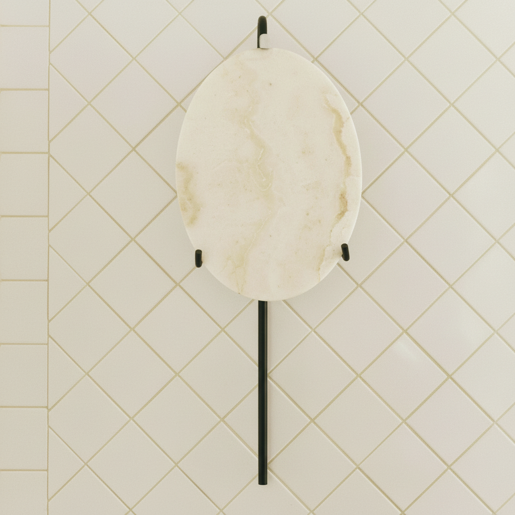 Close-up of onyx wall sconce light off