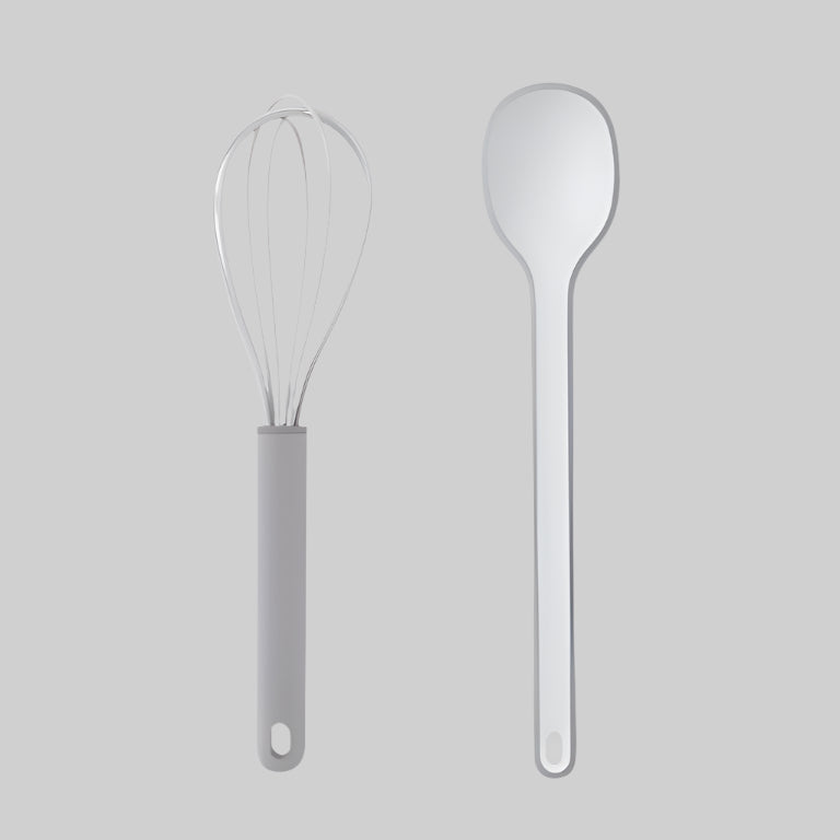 COOK-IT Spoon & Whisk Set - Grey