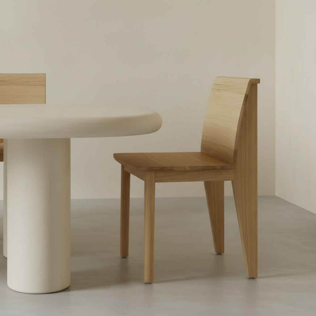 Cropped Close-up of Brutus Slim Oak Chair