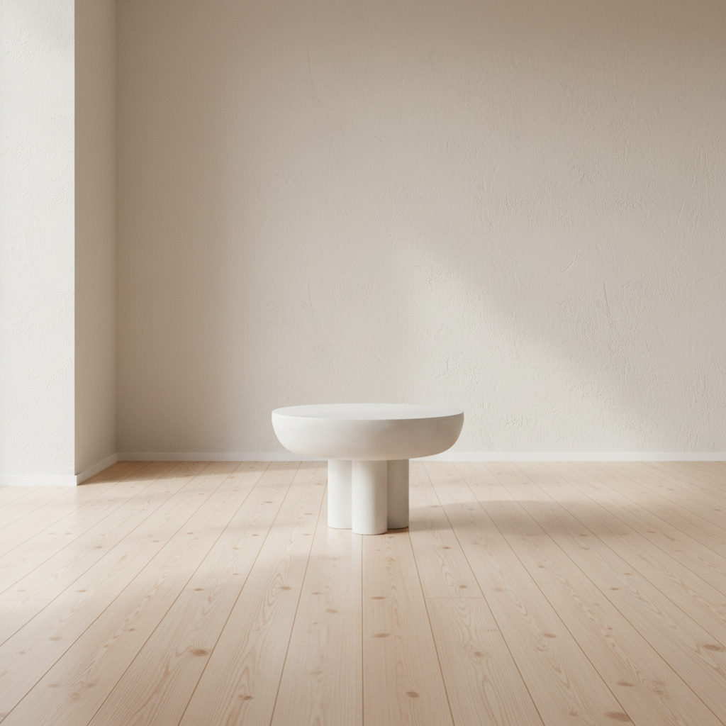 Crown Table Low in minimalist Nordic living space