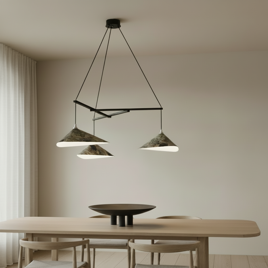Dining Room – Closed Drapes + Rounded Table